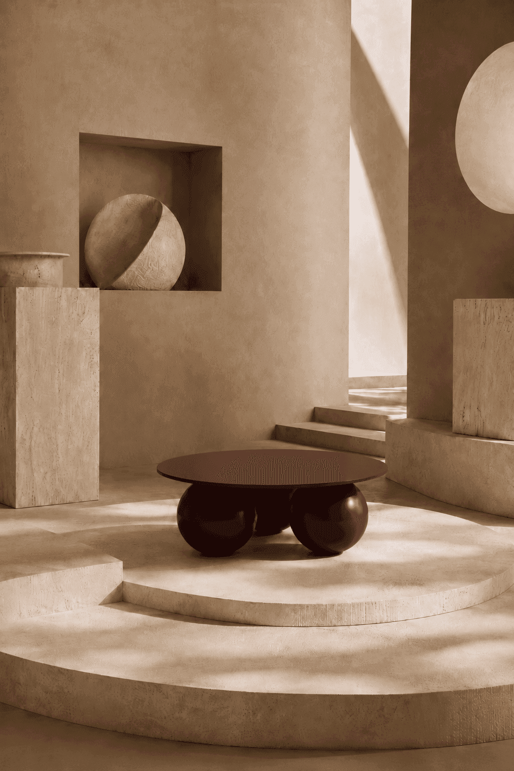 Plinth coffe table